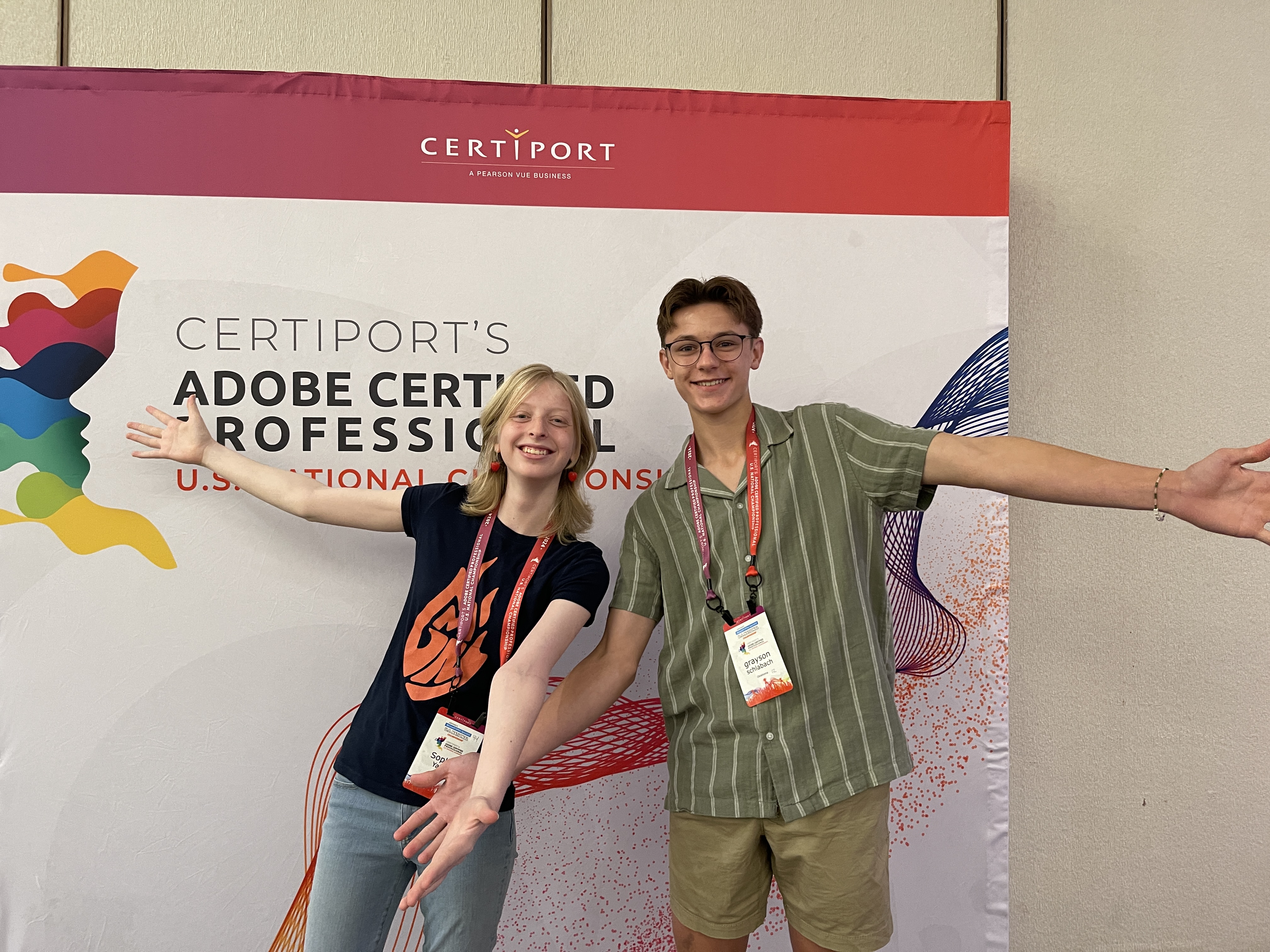 Sophia and Grayson at Adobe US National Championship